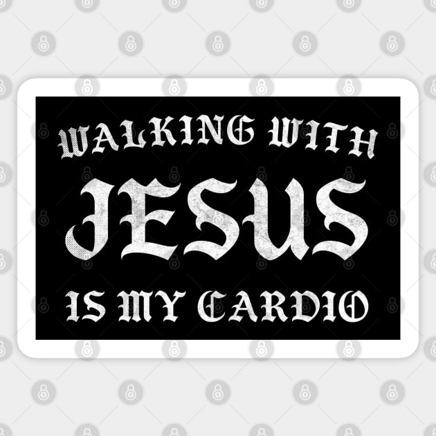 Walking With Jesus Is My Cardio Sticker by DankFutura